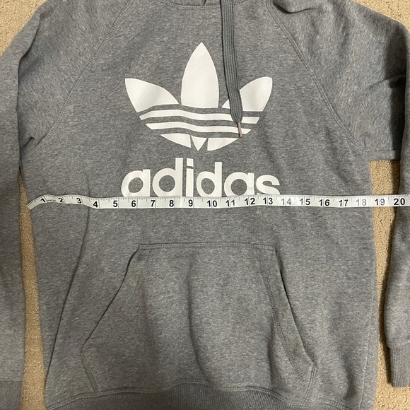 Adidas Gray Trefoil Hoodie - Picture 3 of 5